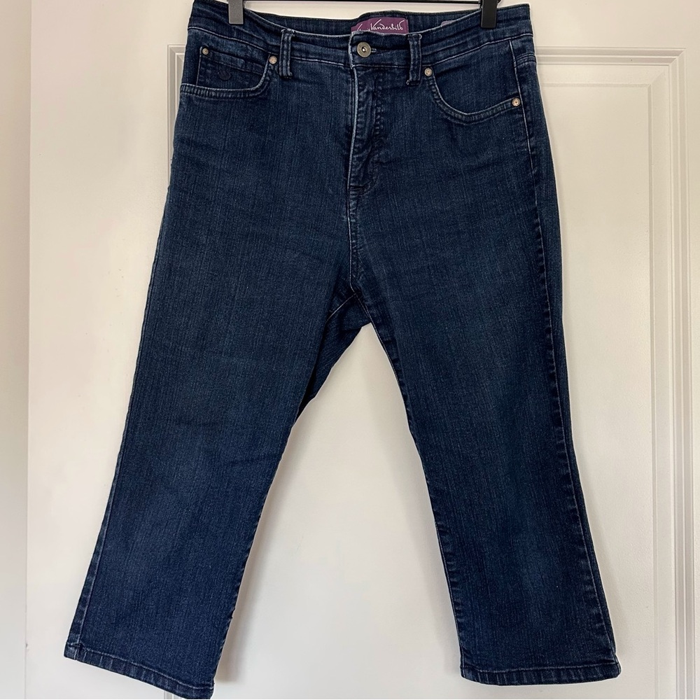 Gloria Vanderbilt (12P) Super Amanda Crop Dark Denim Capri Pants